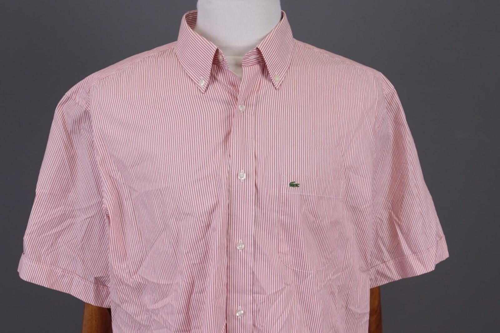 Lacoste Lacoste Regular Fit Pink Pinstripe Button Up Shirt Size 46 Size US M / EU 48-50 / 2 - 2 Thumbnail