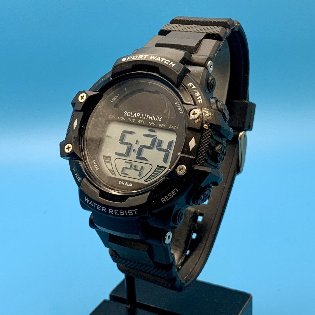 Other Men’s 82-102 Digital Wristwatch Working NOT SOLAR POWERED Size ONE SIZE - 4 Thumbnail