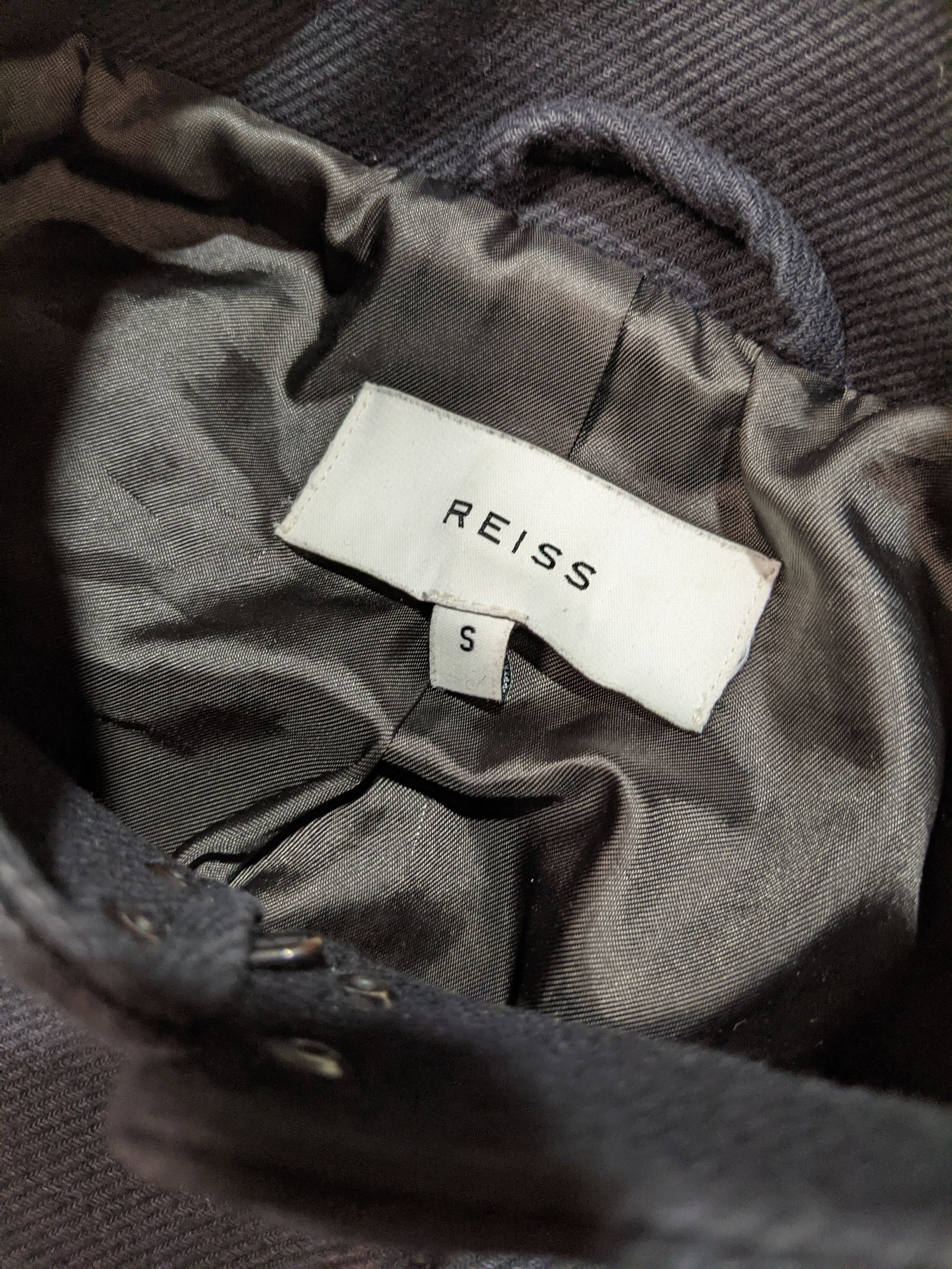 Japanese Brand × Reiss REISS MEN'S OVERCOAT Size S Dark-Blue Trench Coat Size US S / EU 44-46 / 1 - 6 Thumbnail