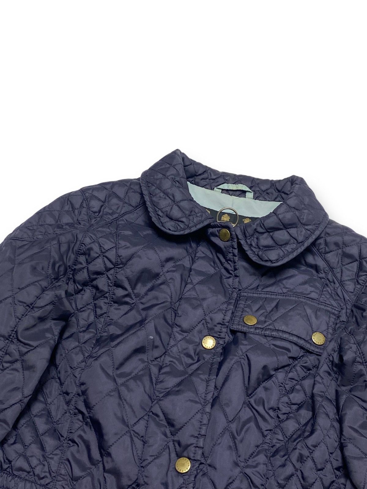 Barbour Vintage BARBOUR Quilted Deep Blue Navy Jacket Size XS / US 0-2 / IT 36-38 - 2 Thumbnail