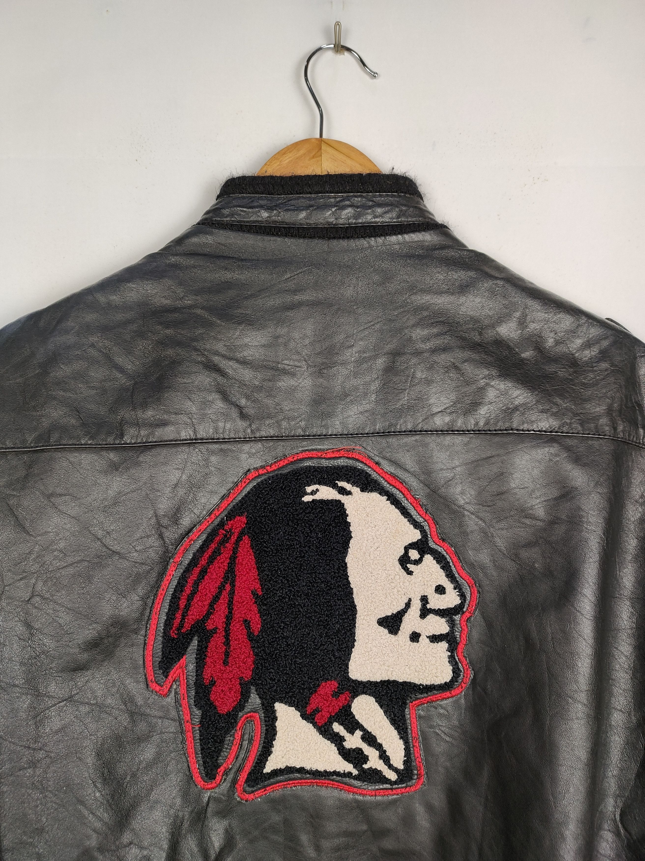 Genuine Leather × Vintage Vintage Saddler Red Indian Apache Back Hit Leather jacket Size US M / EU 48-50 / 2 - 2 Thumbnail