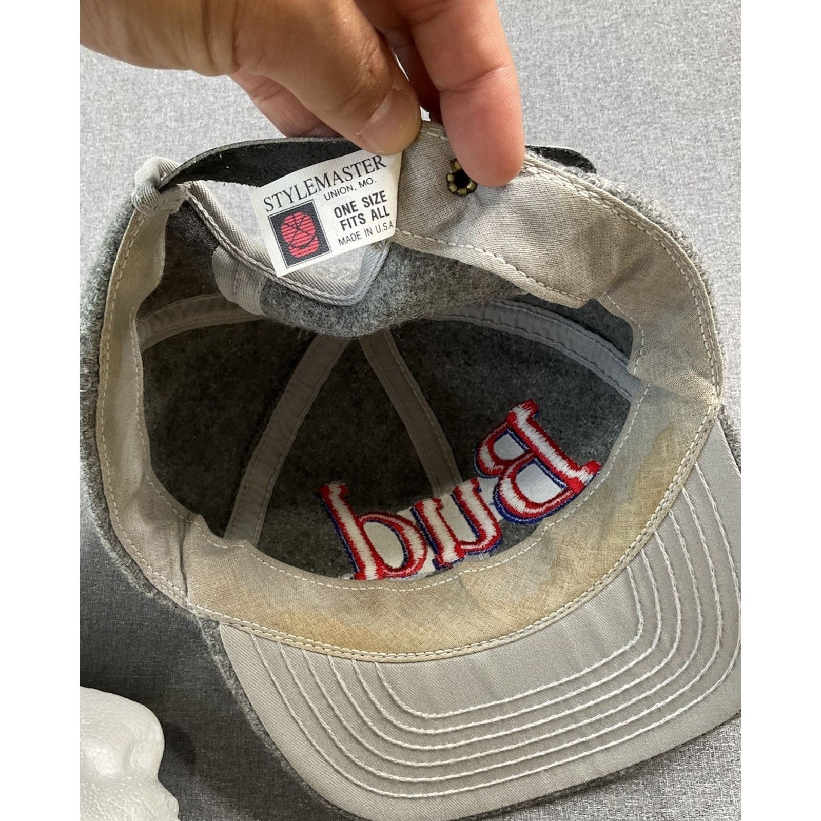 Budweiser Vintage Bud Ski Team Strapback Hat Graphic Logo Beer Ski Size ONE SIZE - 5 Thumbnail