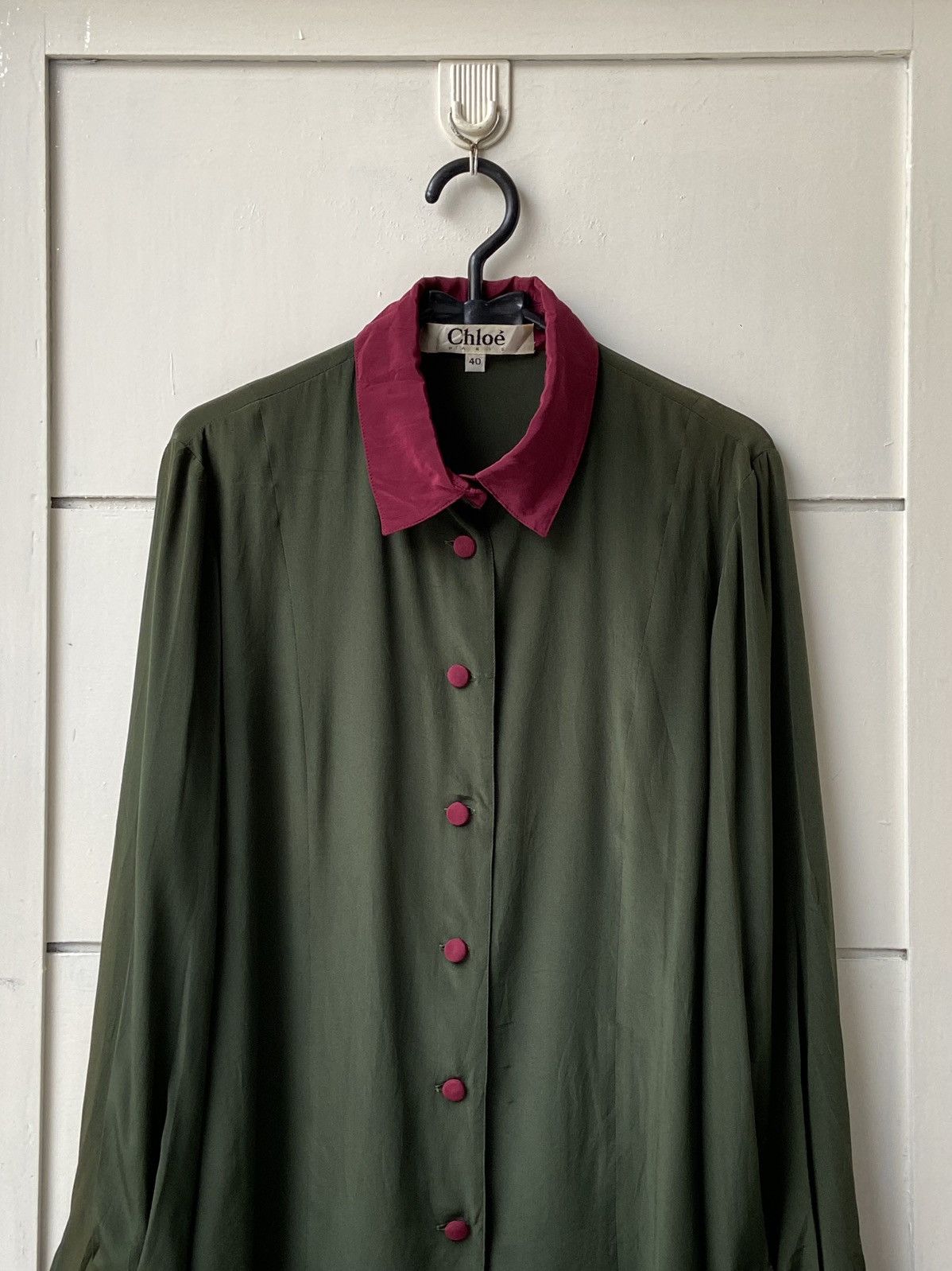 Chloe CHLOE PARIS Green Blouse Size S / US 4 / IT 40 - 10 Thumbnail