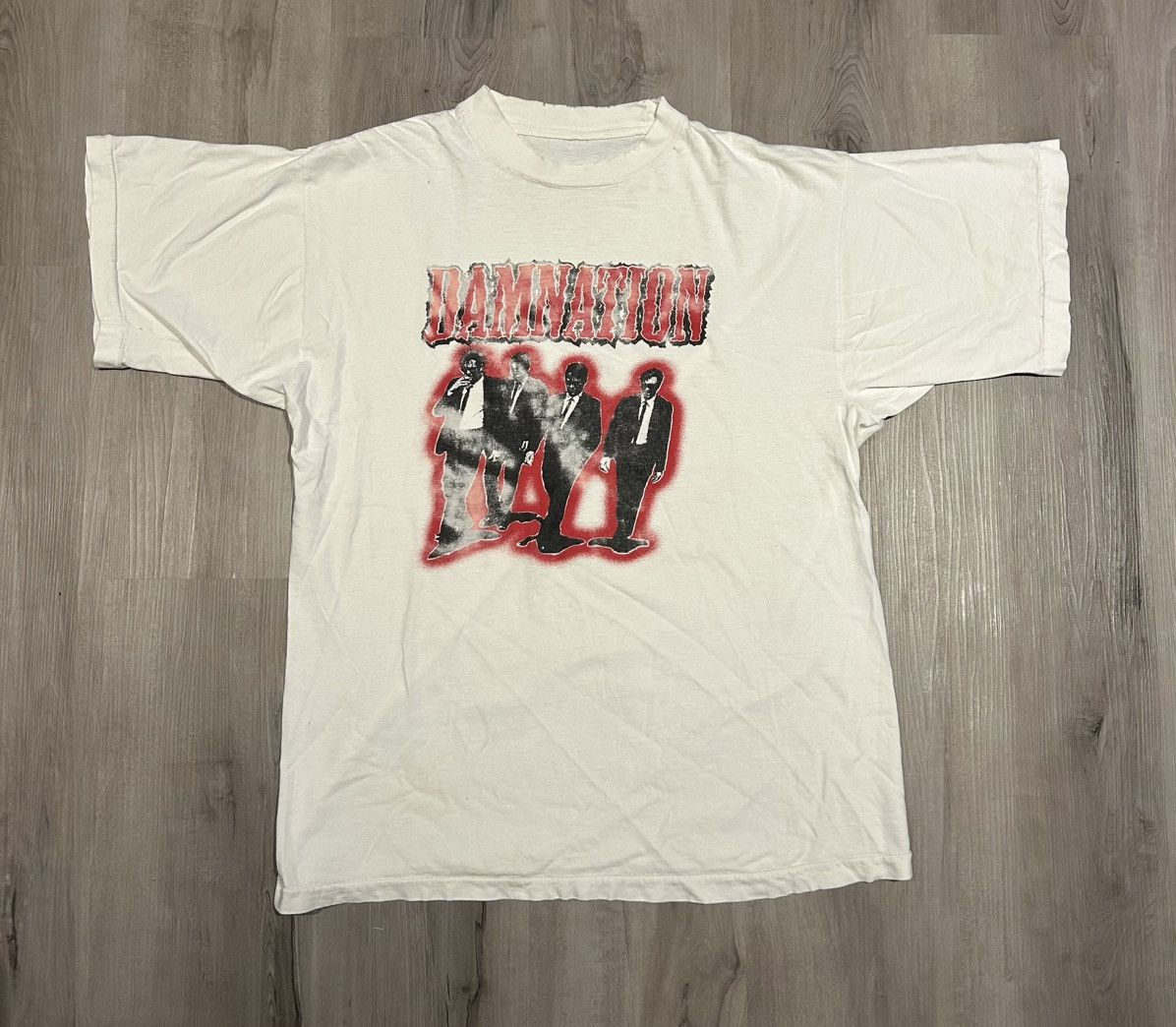 Band Tees × Vintage Vintage Single Stitch Damnation Distressed Band T Shirt Size US XL / EU 56 / 4 - 1 Thumbnail