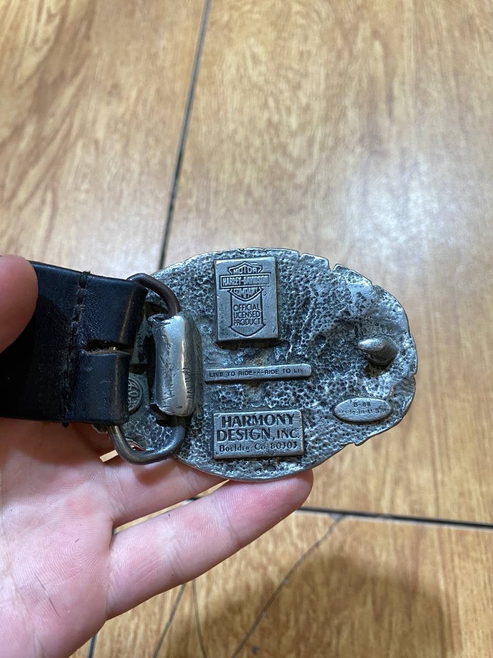 Harley Davidson Vintage Harley Davidson Leather belt Size ONE SIZE - 7 Thumbnail
