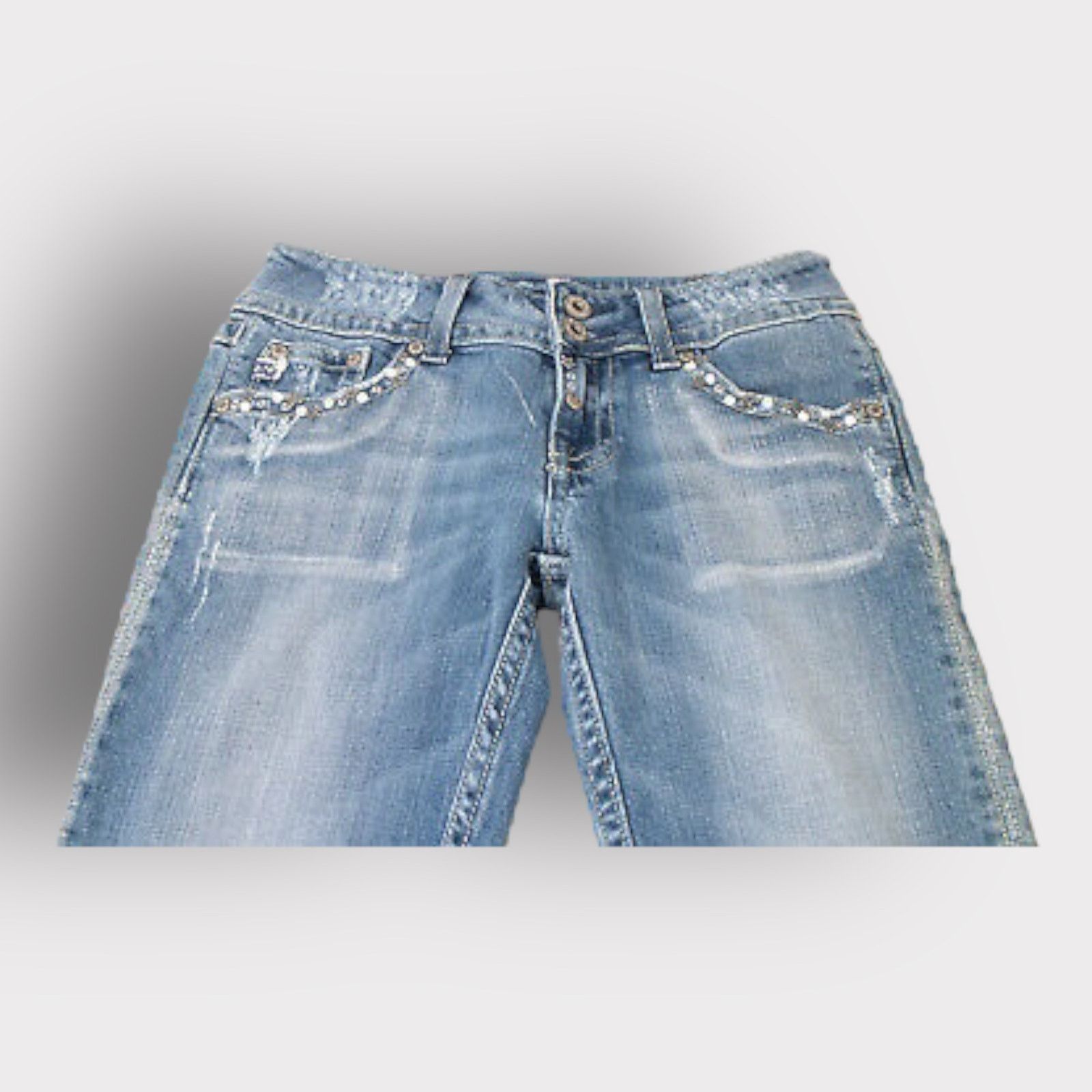 Nordstrom Miss Me Cropped Jeans Flap Pocket Medium Wash | Size 27 Size 27" / US 4 / IT 40 - 5 Thumbnail