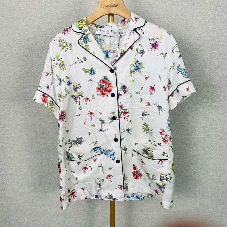 Dior Dior Plant Print Short Sleeve Shirt Size US S / EU 44-46 / 1 - 1 Thumbnail