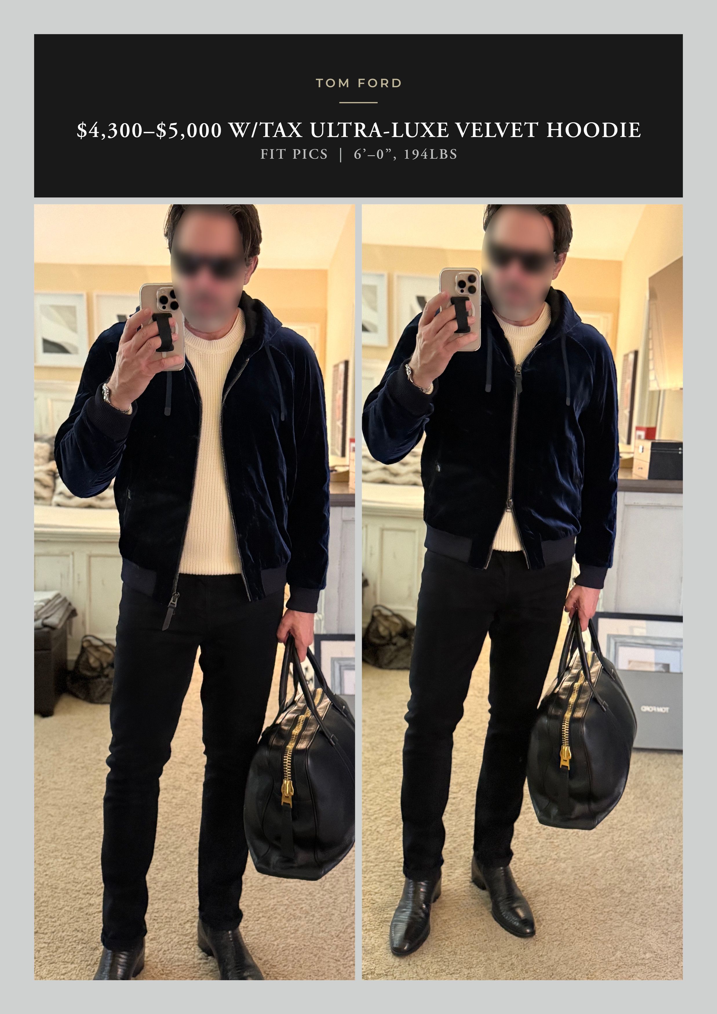 Tom Ford Best Dressed $4,300 w/Tax Highest End Velvet Hoodie Size US L / EU 52-54 / 3 - 1 Thumbnail