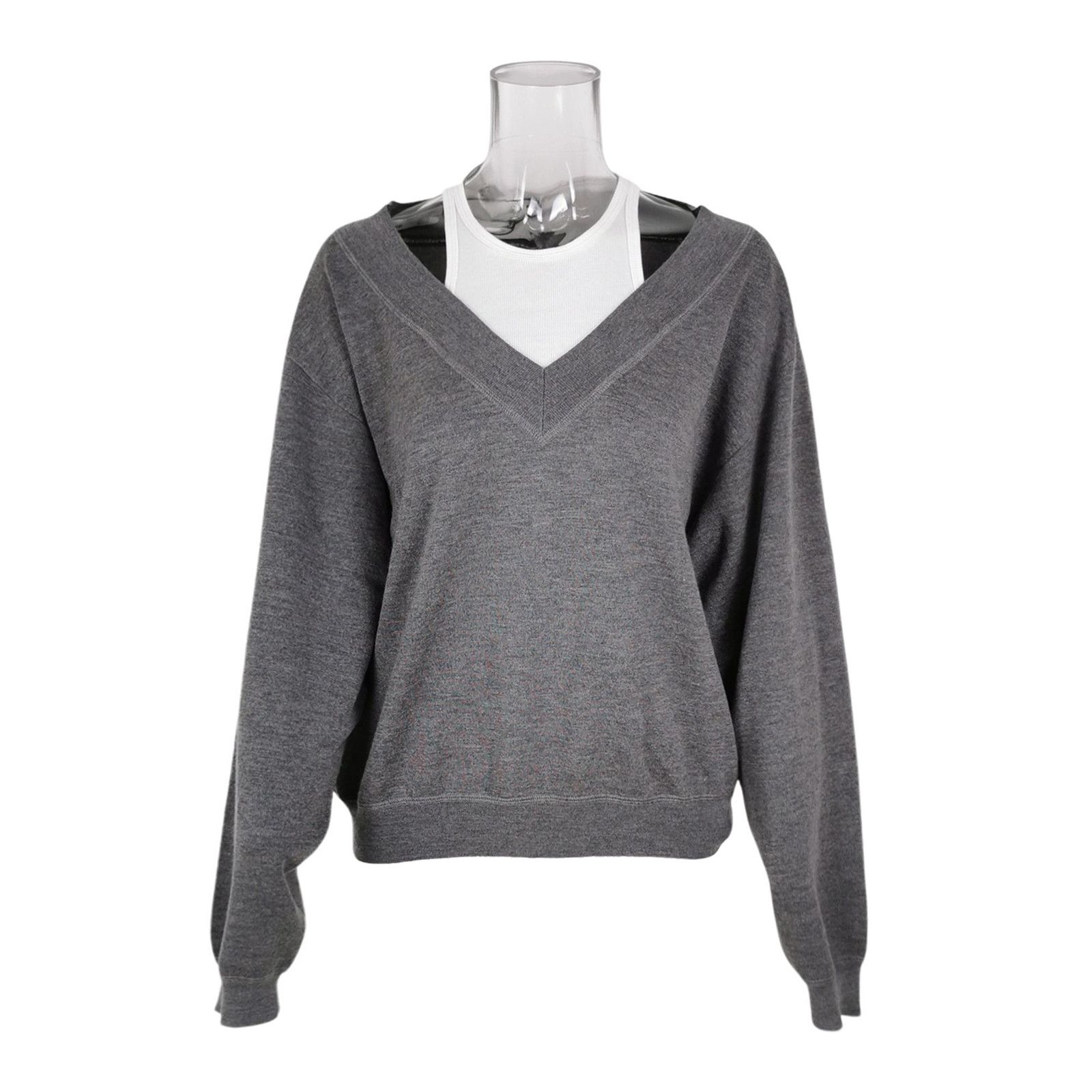 Alexander Wang Alexander Wang Bi-Layer V-Neck Sweater Size S Size S / US 4 / IT 40 - 1 Thumbnail