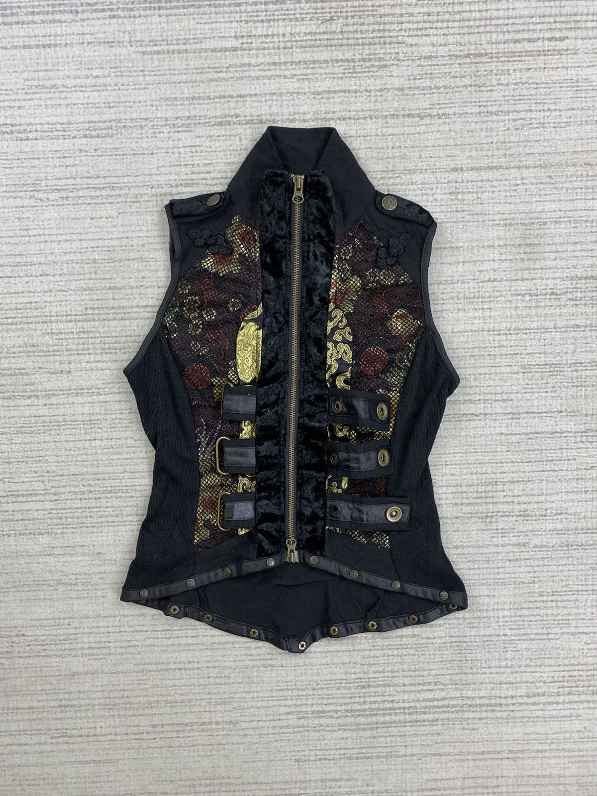 If Six Was Nine 🔥Rare Vintage Ozz Oneste Dragon Printed Bondage Punk Jacket Size XS / US 0-2 / IT 36-38 - 7 Thumbnail
