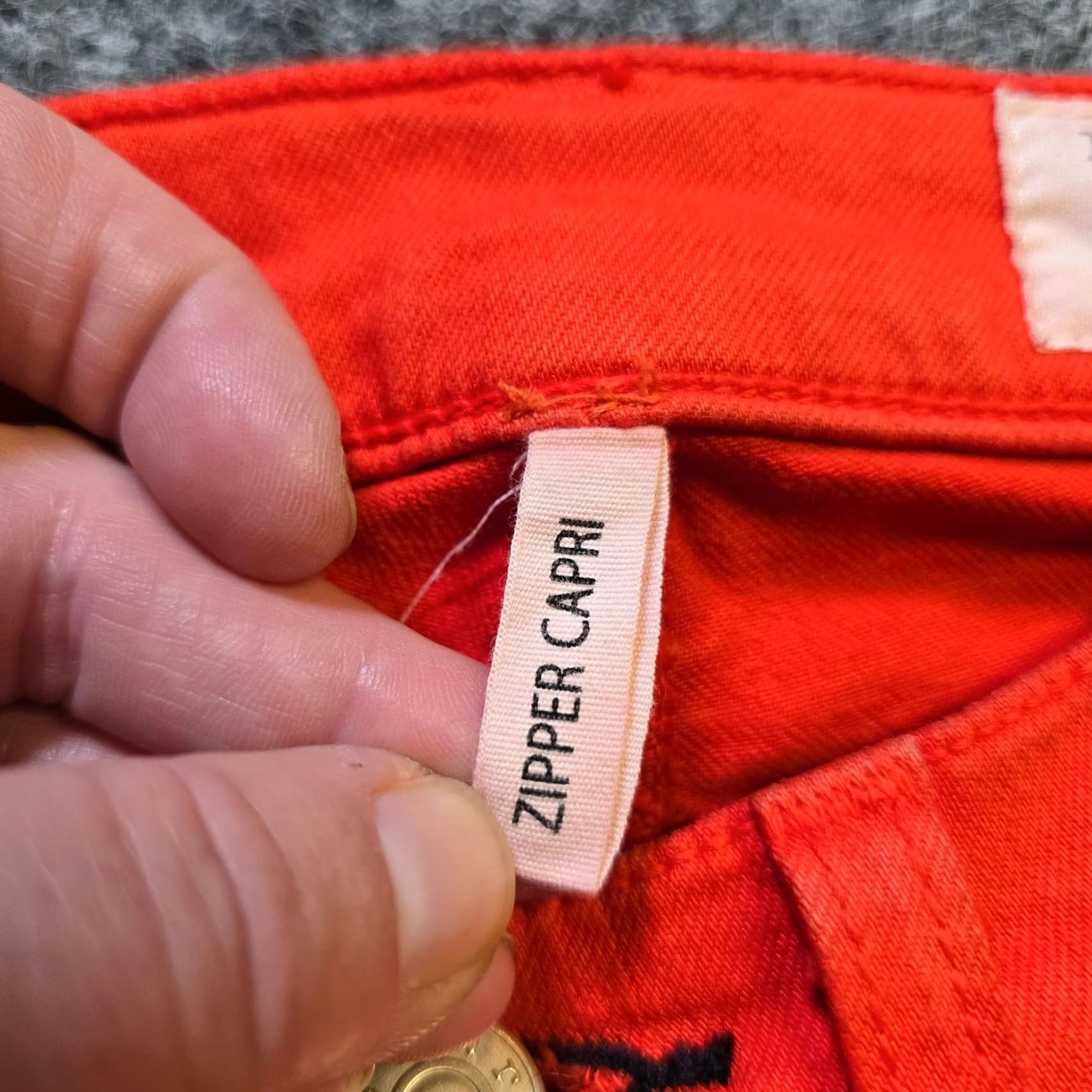 Rag & Bone Rag Bone Jeans Womens Size 24 Orange Side Zipper Stretch Cropped Casual Capsule Denim 5-Pocket Regular Rise Jeans Womens Size 42" / US 20 - 5 Thumbnail