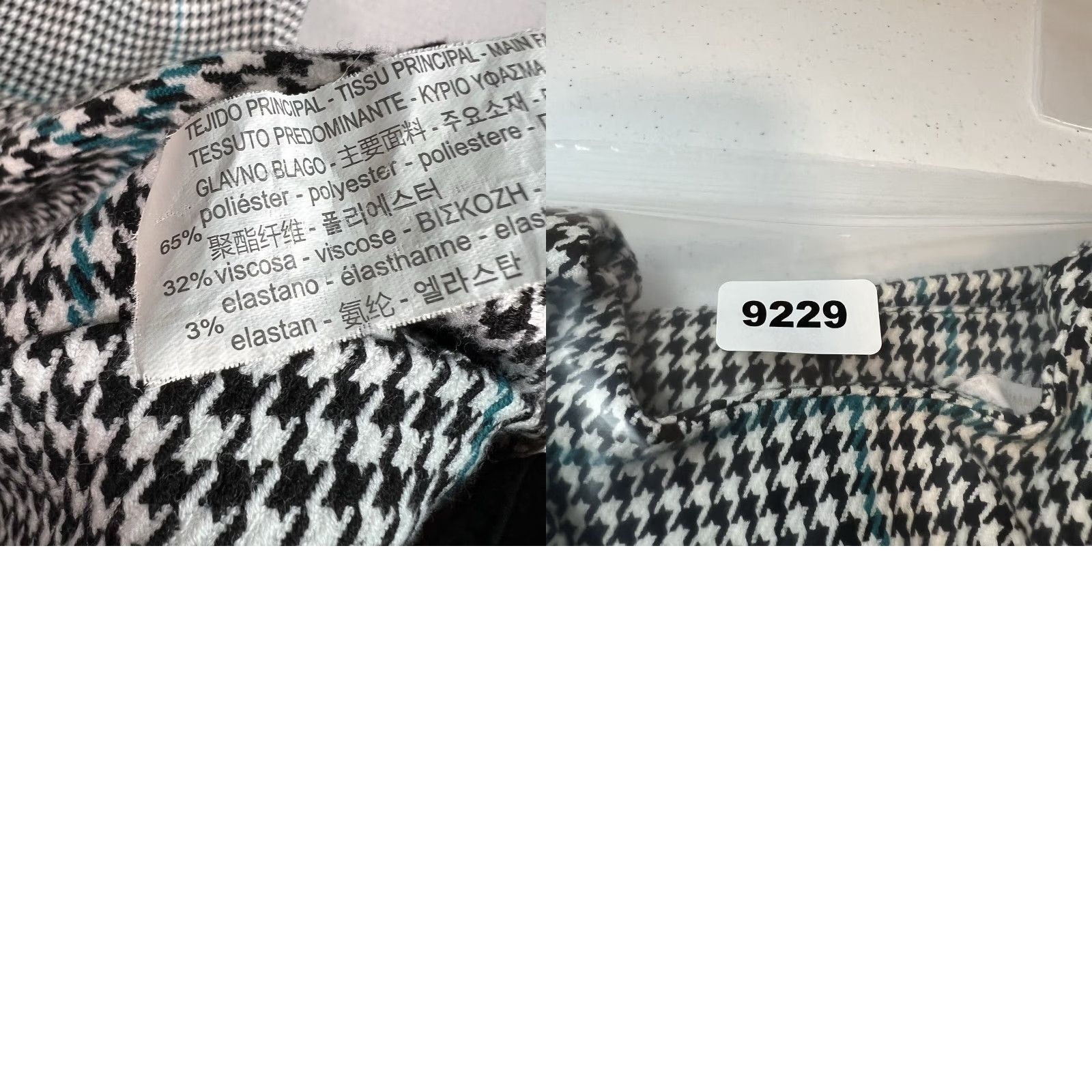 Zara Zara Trafuluc Long Sleeve Houndstooth Print Oversized Shift Dress Size Small Size XS / US 0-2 / IT 36-38 - 8 Thumbnail