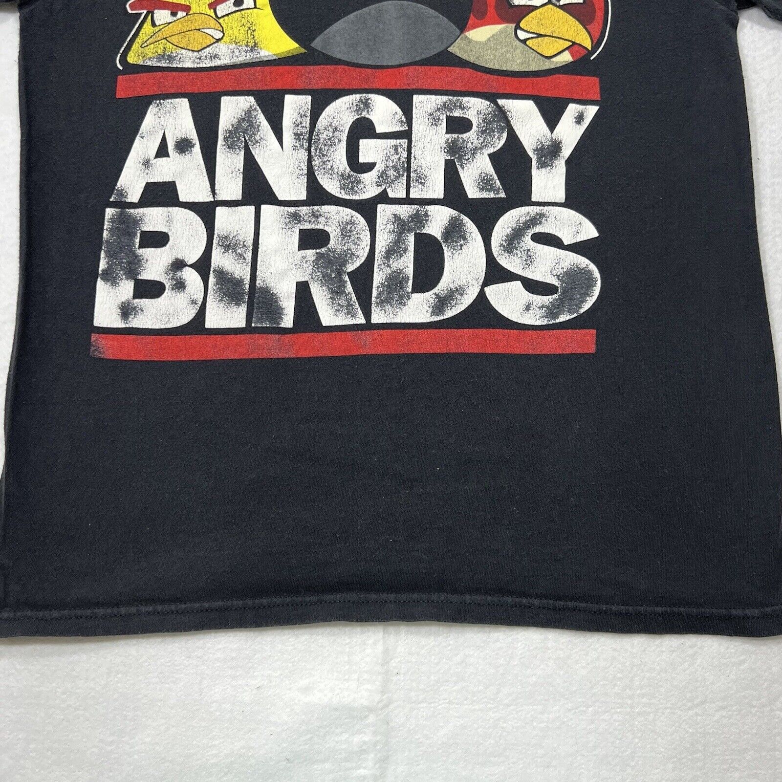 Other Angry Birds Medium Black Distressed App Game Graphic T Shirt Size US M / EU 48-50 / 2 - 7 Thumbnail