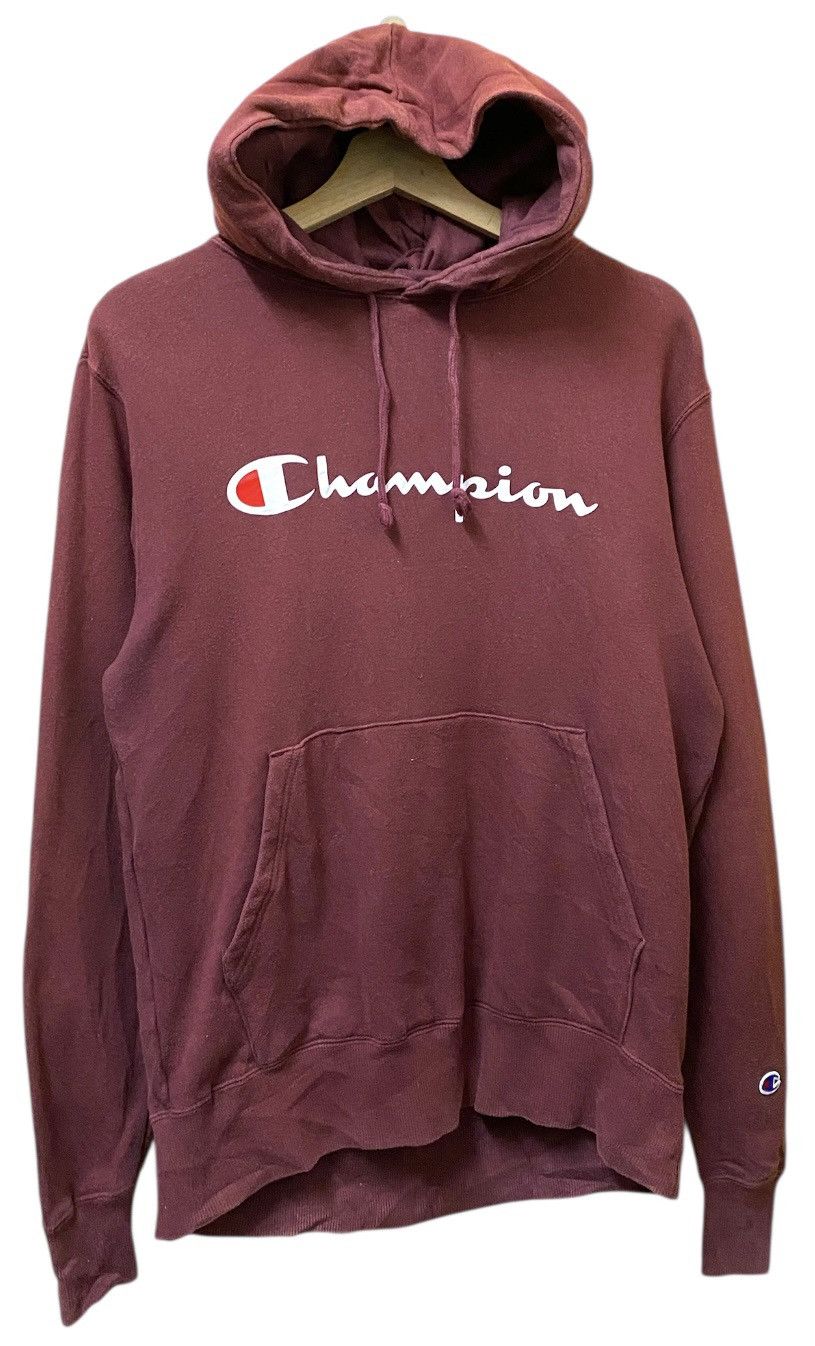 Champion Hoodie Maroon Colour