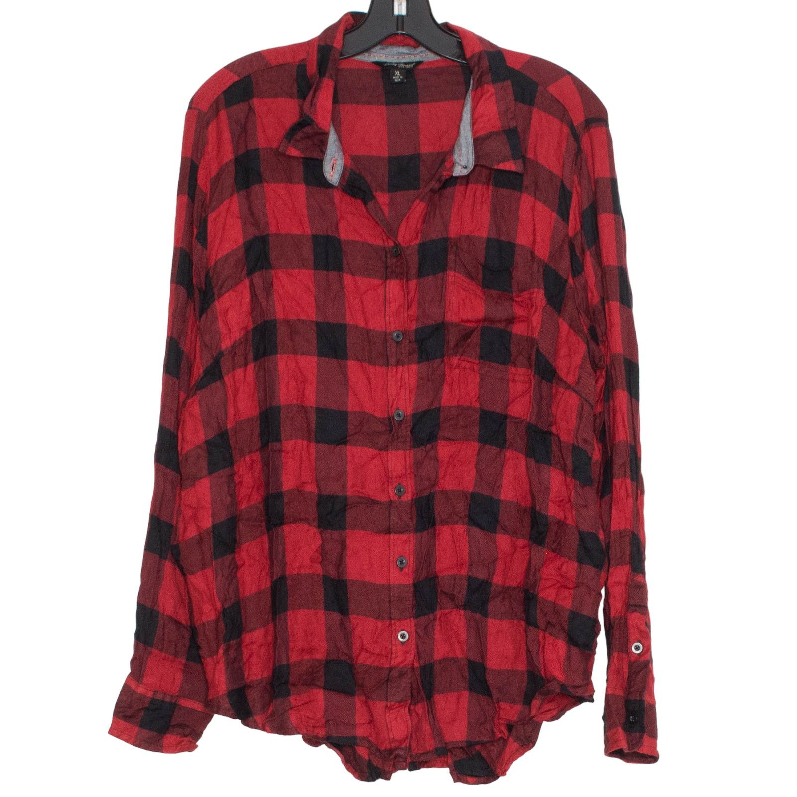 Lucky Brand Lucky Brand Top Grunge Cottage Button Buffalo Plaid Red XL Size XL / US 12-14 / IT 48-50 - 1 Thumbnail