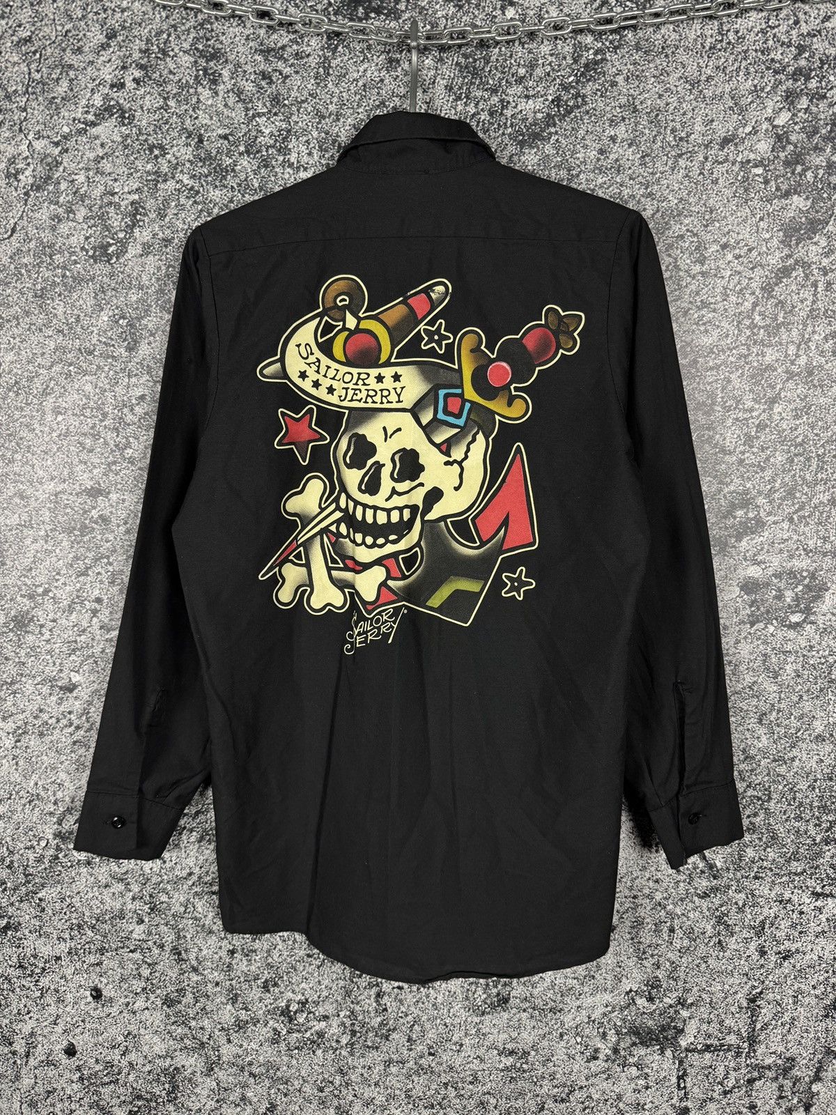 Vintage Sailor Jerry Long Sleeve Shirt Tattoo Y2K Ed Hardy Style Size US S / EU 44-46 / 1 - 8 Thumbnail