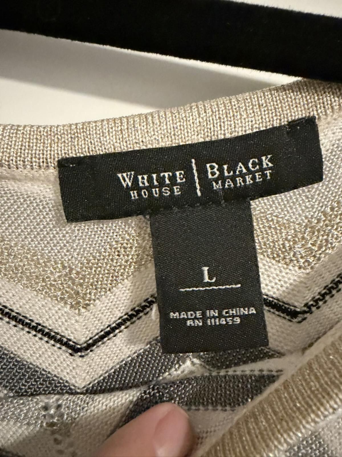 Other White House Black Market Chevron Pattern Pullover Sweater, L Size L / US 10 / IT 46 - 2 Thumbnail