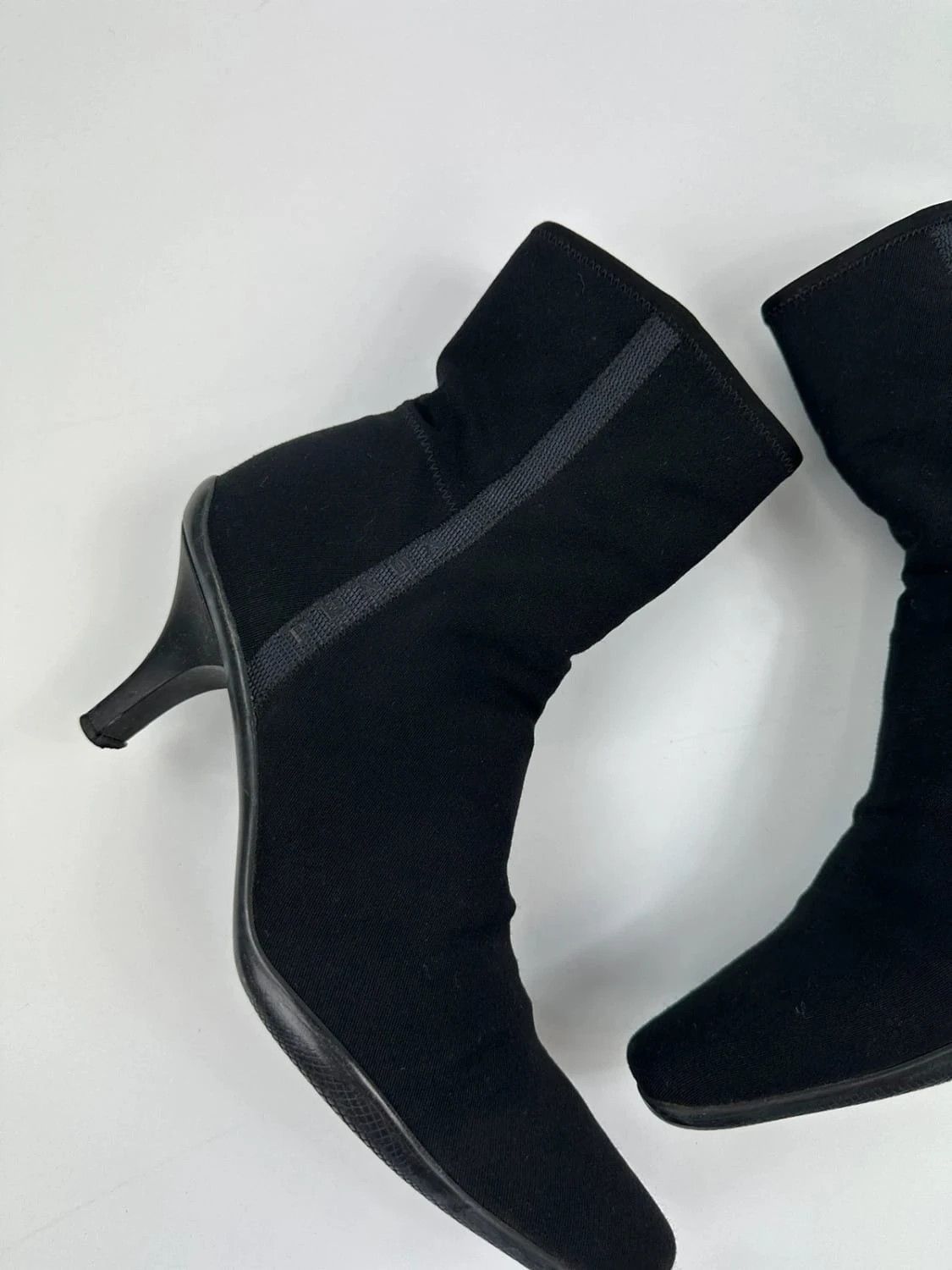 Prada Prada Sport Neoprene Boots Bottines Black bout pointu Size US 7.5 / IT 37.5 - 2 Thumbnail