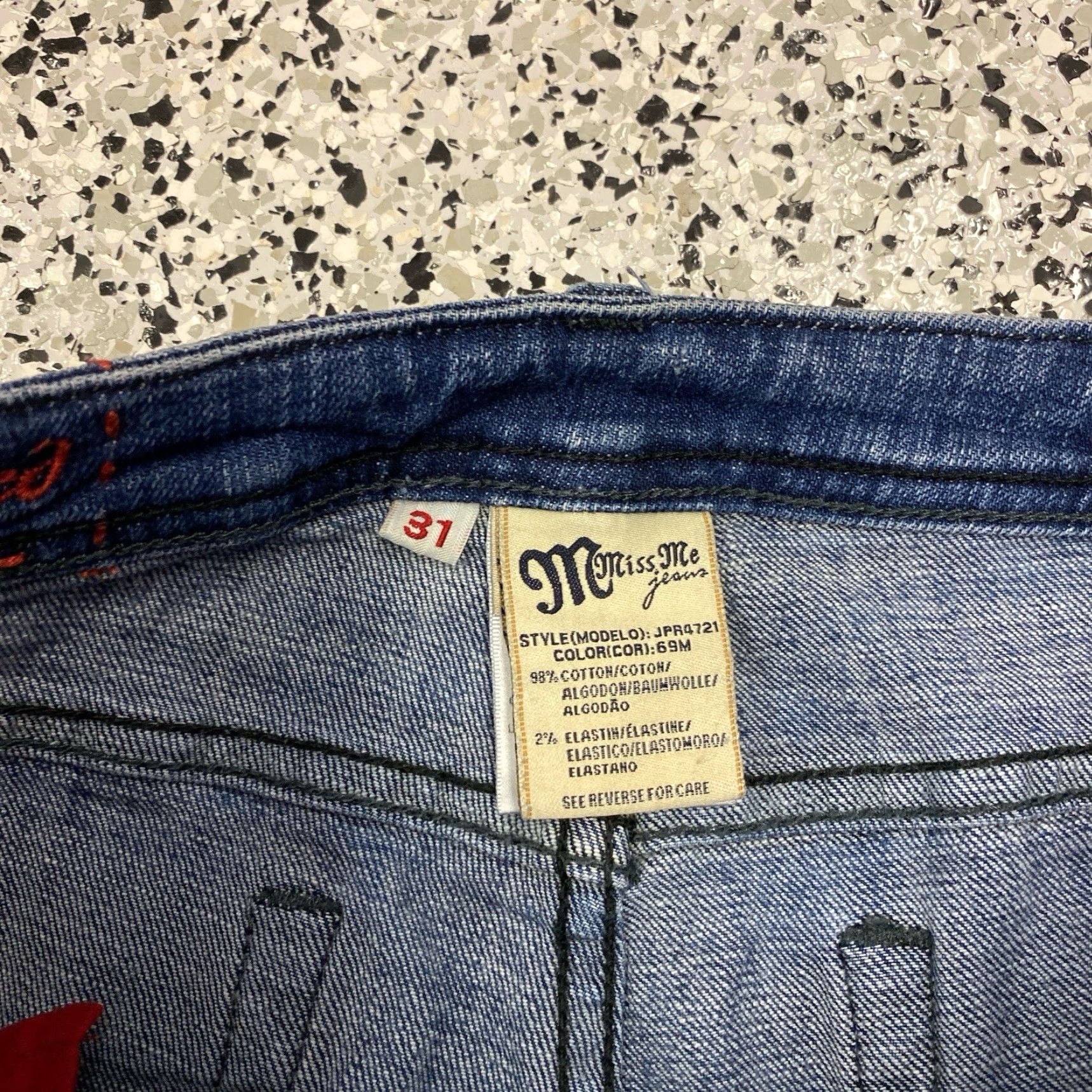 Miss Me Miss Me Jeans Womens 32 Bootcut Denim 5-Pocket Blue Stretch Inseam 31.5 Regular Size 32 Size 24" / US 00 / IT 34 - 3 Thumbnail