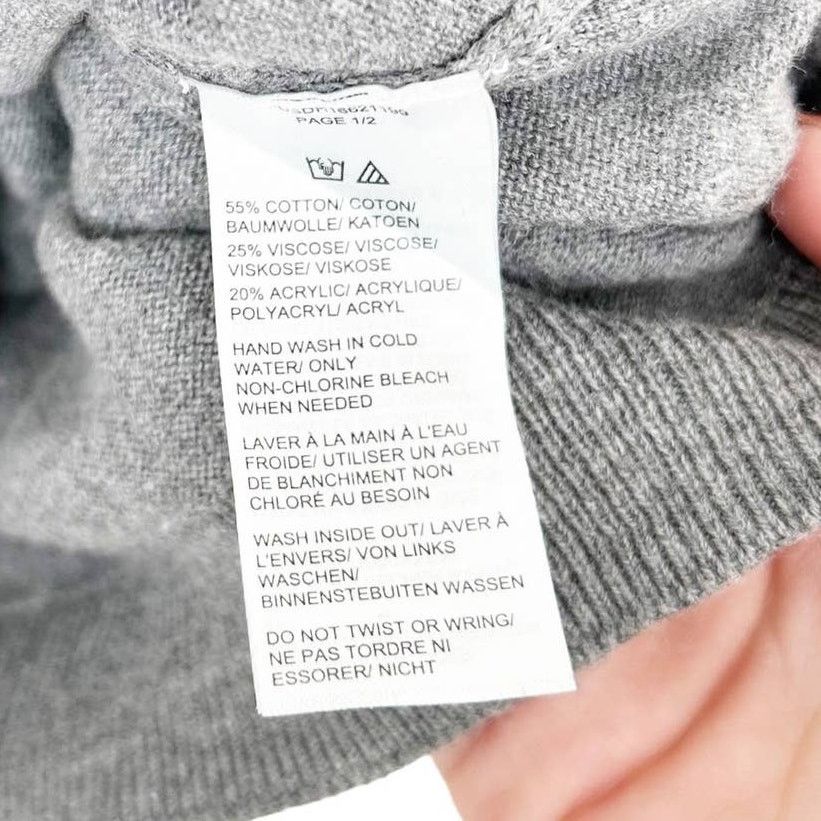 Lord & Taylor Lord & Taylor Gray Ruffle Sleeve Sweater Sz S Size S / US 4 / IT 40 - 3 Thumbnail