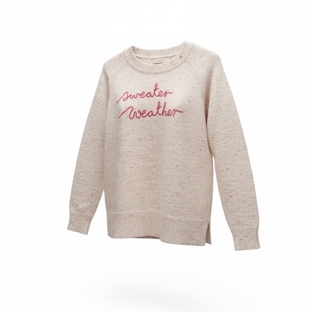 Loft LOFT Women’s XS Sweater Weather Cream Speckled Knit Pullover Size XS / US 0-2 / IT 36-38 - 1 Thumbnail