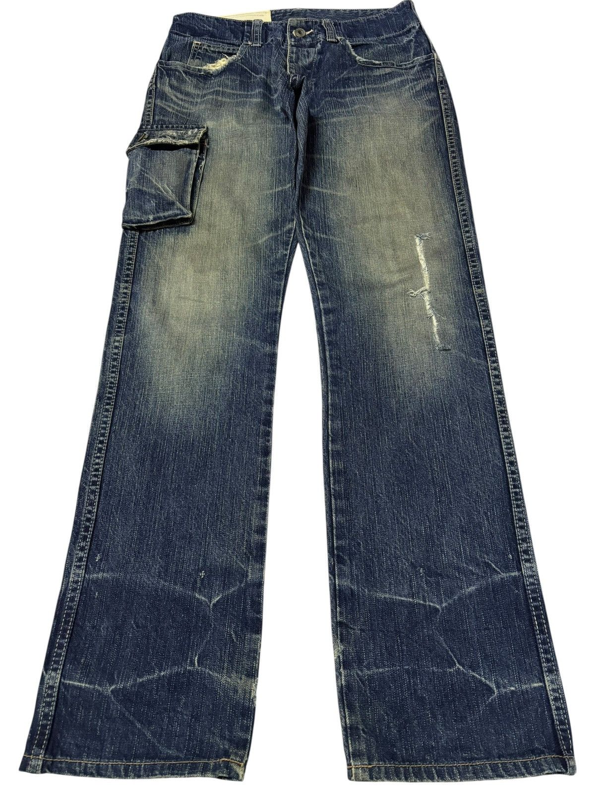 Johnbull Vtg John Bull Japan Whisker Faded Distressed Jeans Size US 28 / EU 44 - 1 Thumbnail