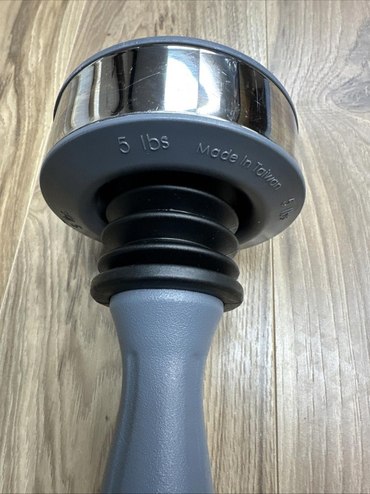 Other Shake Weight 5 lb Dumbbell Chrome Black Adjustable Training Size ONE SIZE - 2 Thumbnail