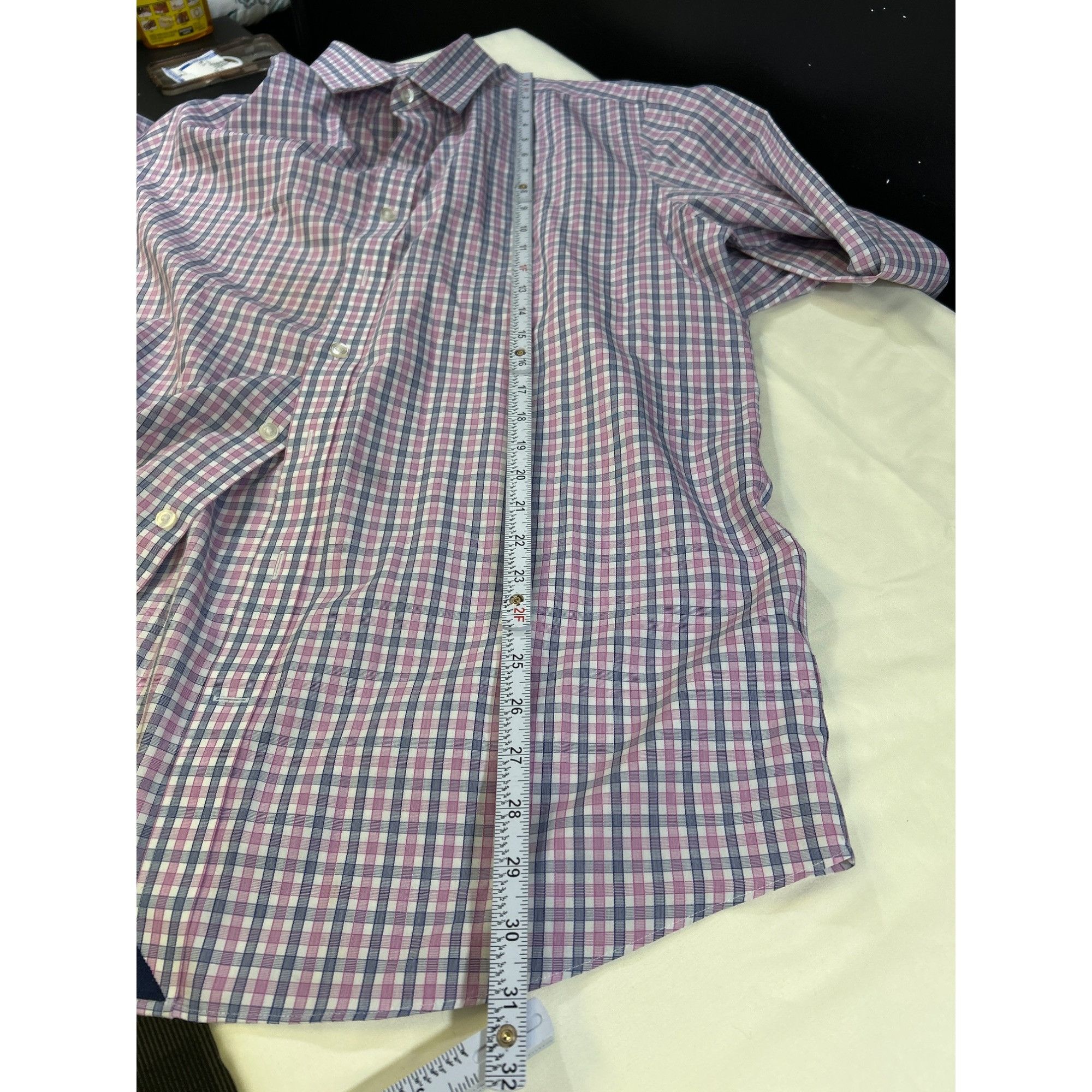 UNTUCKit UNtuckit Mens XL Pink & Blue Checkered Long Sleeve Shirt SKU Size US XL / EU 56 / 4 - 7 Thumbnail