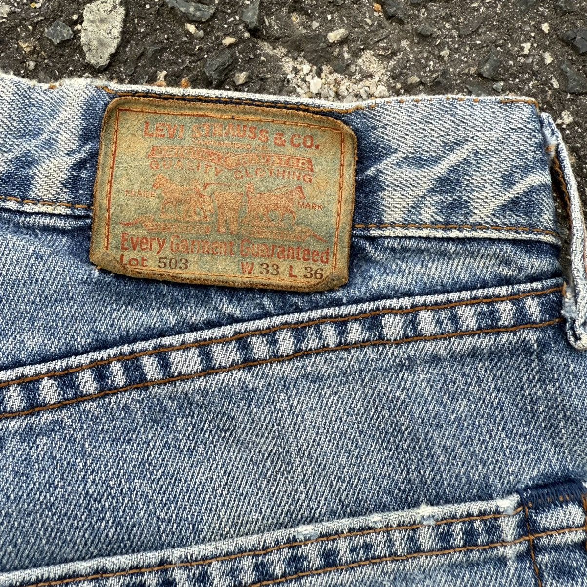 Levi's Vintage Clothing VINTAGE LEVI'S 503 97' STRAIGHT FADED DENIM JEAN PANTS Size US 33 - 14 Thumbnail
