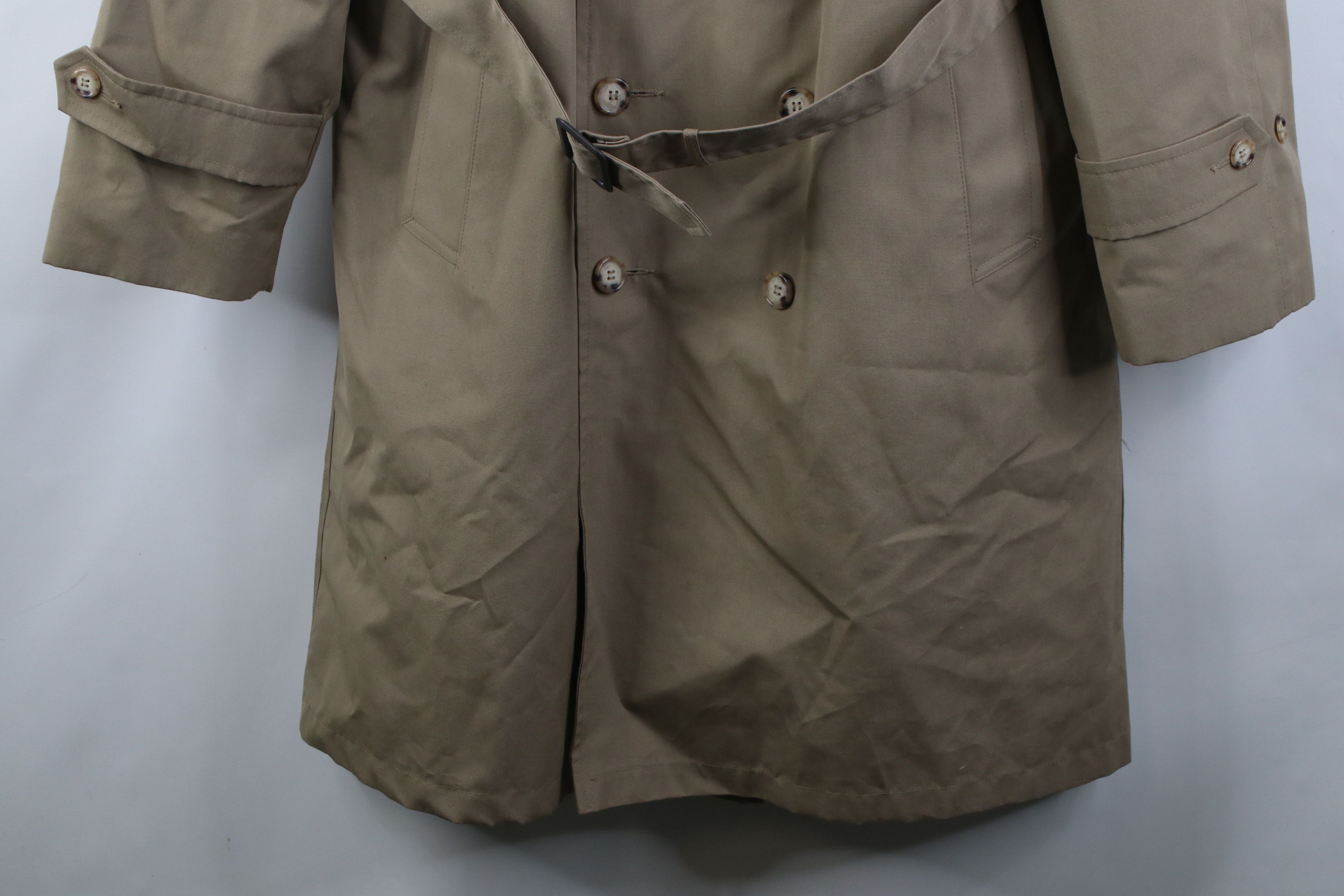 Vintage Vintage 70s Streetwear Trench Coat Rain Jacket Beige Khaki Size US XXL / EU 58 / 5 - 4 Thumbnail