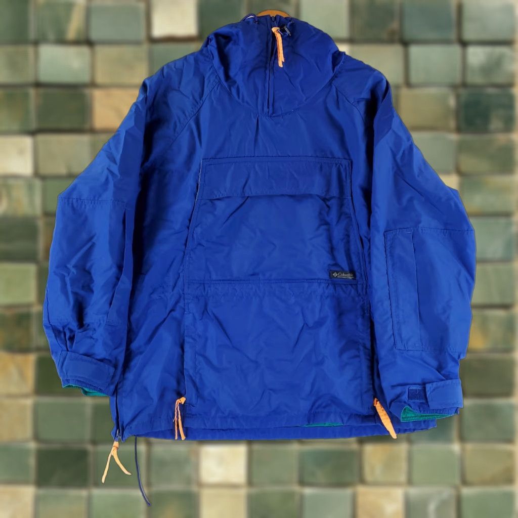Vintage VINTAGE Columbia Anorak Hooded Jacket Mens L Blue Ski Pullover 80s 90s VTG Exterior Nylon Jacketftig? Size US L / EU 52-54 / 3 - 1 Thumbnail