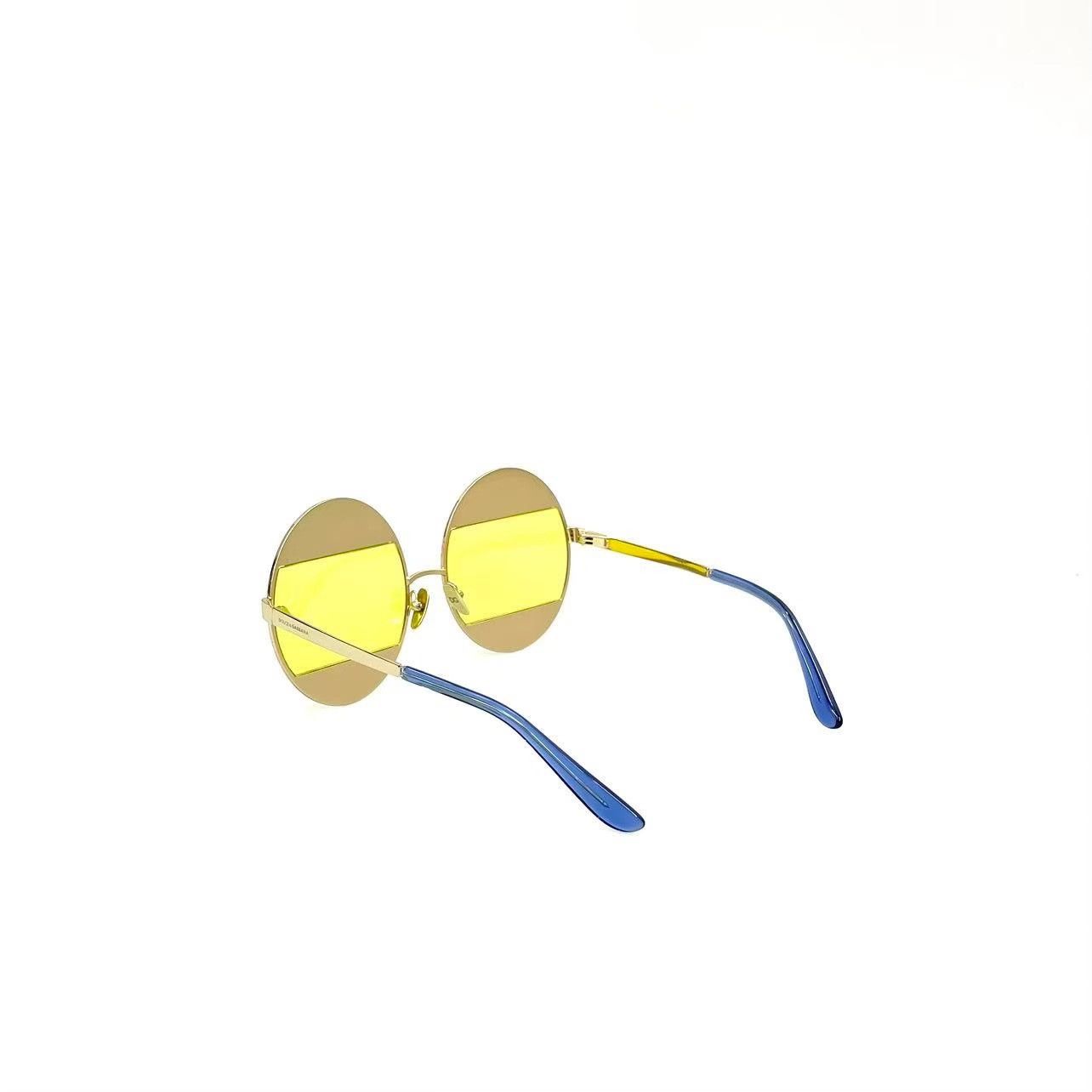 Dolce & Gabbana Dolce & Gabbana DG2209B gold oval metal sunglasses Size ONE SIZE - 4 Thumbnail