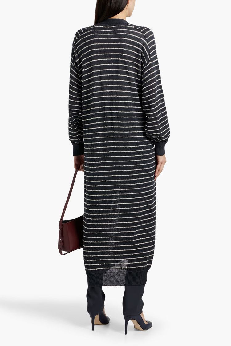 Brunello Cucinelli o1y0725 Cardigan in Black/White Size XS / US 0-2 / IT 36-38 - 3 Thumbnail