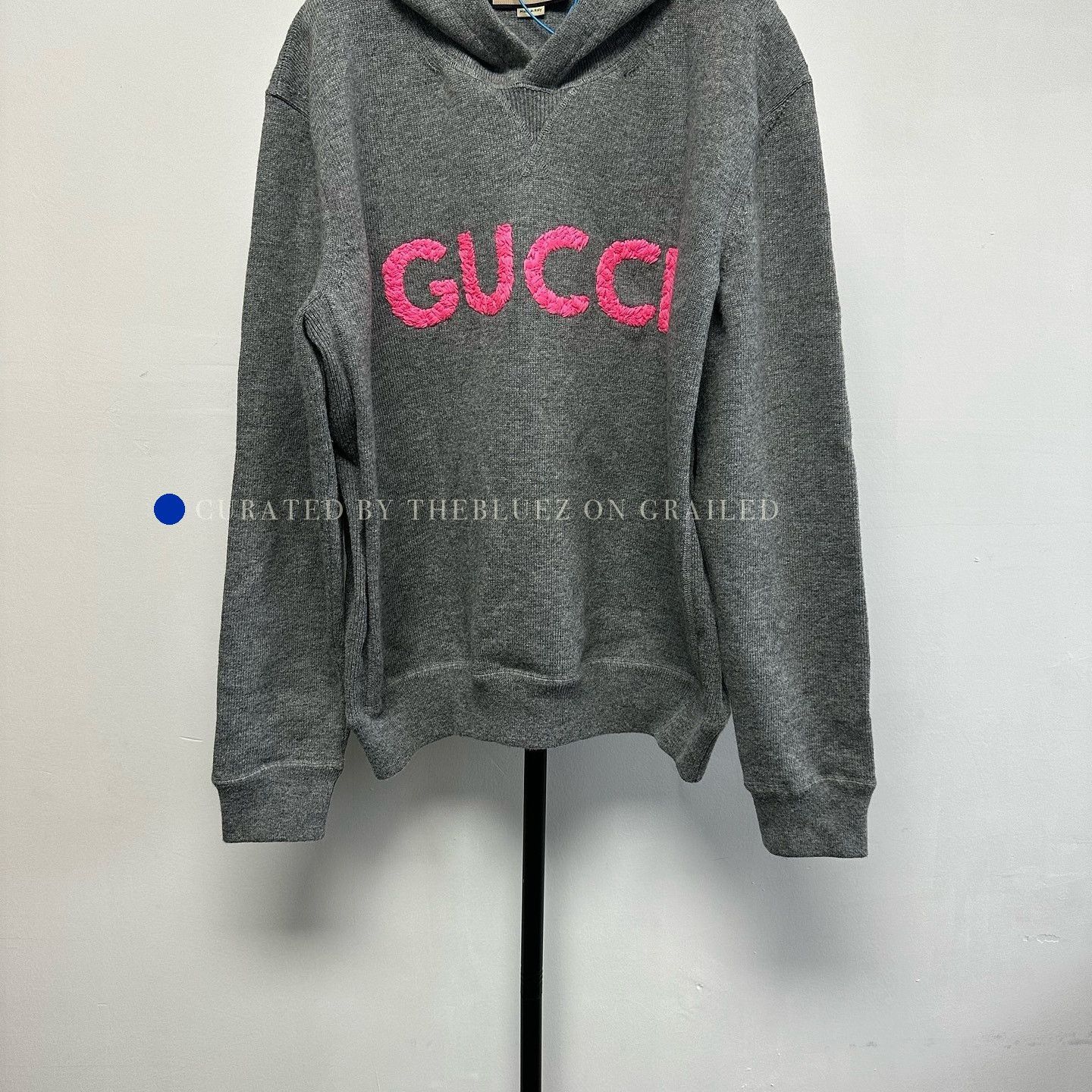 Gucci Gray Logo Wool Hooded Sweater Size US L / EU 52-54 / 3 - 1 Preview