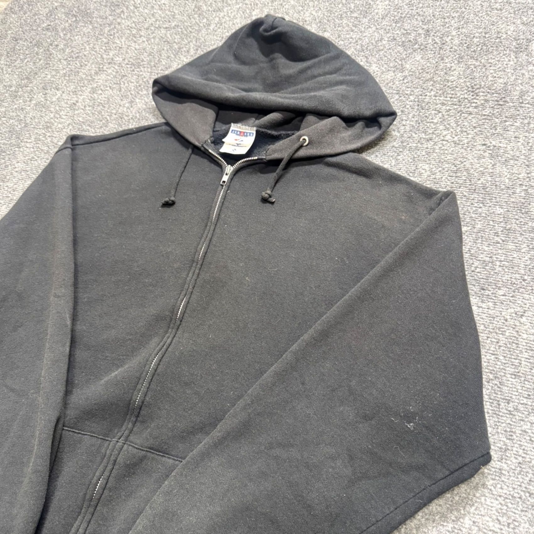 Jerzees VINTAGE Jerzees Full-Zip Jacket Men's XL Made In USA Black 90s Y2K Jacket Mens XL Black Size US XL / EU 56 / 4 - 7 Thumbnail