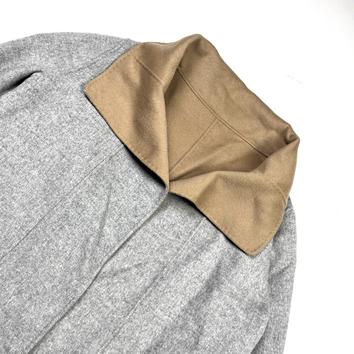Max Mara × Weekend Max Mara Weekend Max Mara Twin Side Wool Coat Brown & Grey Belt Size XL / US 12-14 / IT 48-50 - 9 Thumbnail