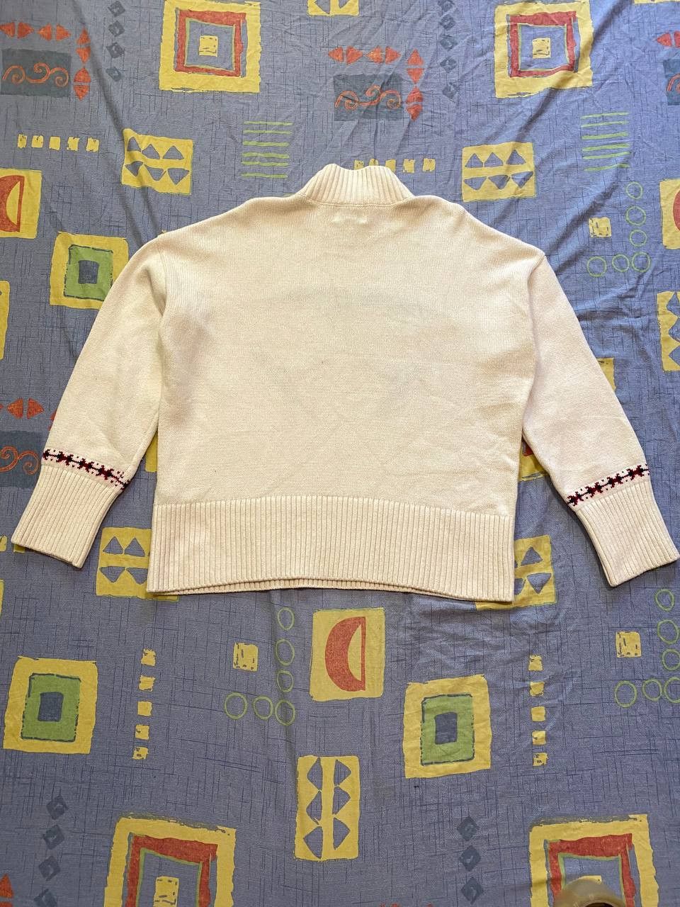 Vintage Joules Abigail Cream High Neck Intarsia Ski Jump Size L / US 10 / IT 46 - 13 Thumbnail