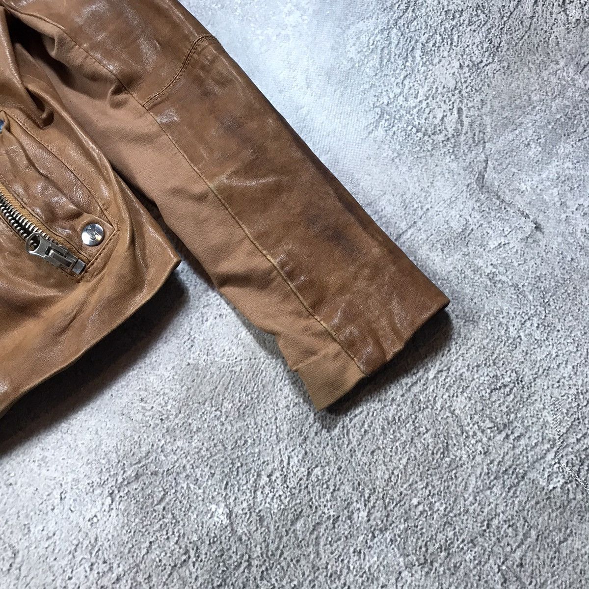 Genuine Leather Vintage 90s Brown Leather Jacket Streetwear Y2K Baggy Boxy M Size M / US 6-8 / IT 42-44 - 5 Thumbnail