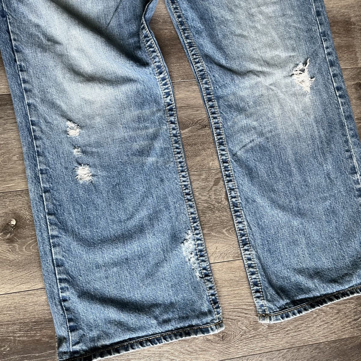 Mek Denim Vintage 2000s MEK New York Boot Cut Washed Denim Jeans 40x31 Size US 40 / EU 56 - 6 Thumbnail
