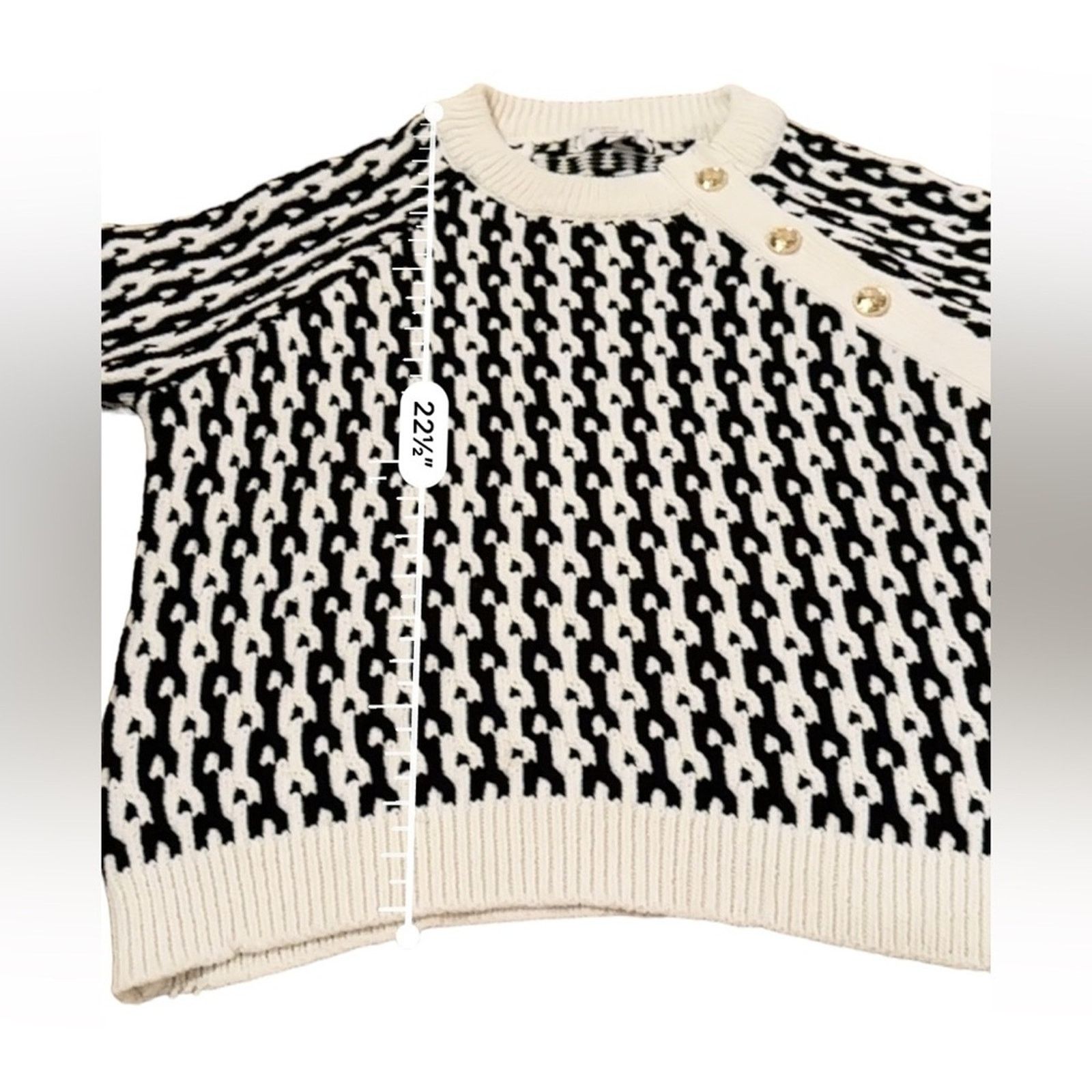Derek Lam 10 Crosby RTR Derek Lam 10 Crosby Swayer Intarsia Long Sleeve Sweater Size M / US 6-8 / IT 42-44 - 12 Thumbnail