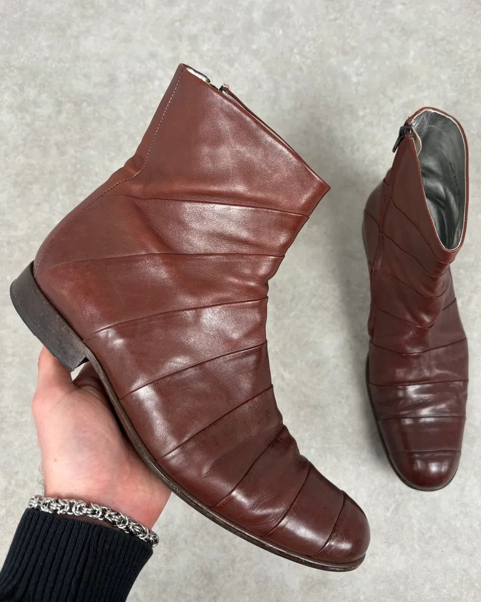 Jean Paul Gaultier Jean Baptiste Rautureau Brown Leather Boots Size US 9.5 / EU 42-43 - 1 Thumbnail