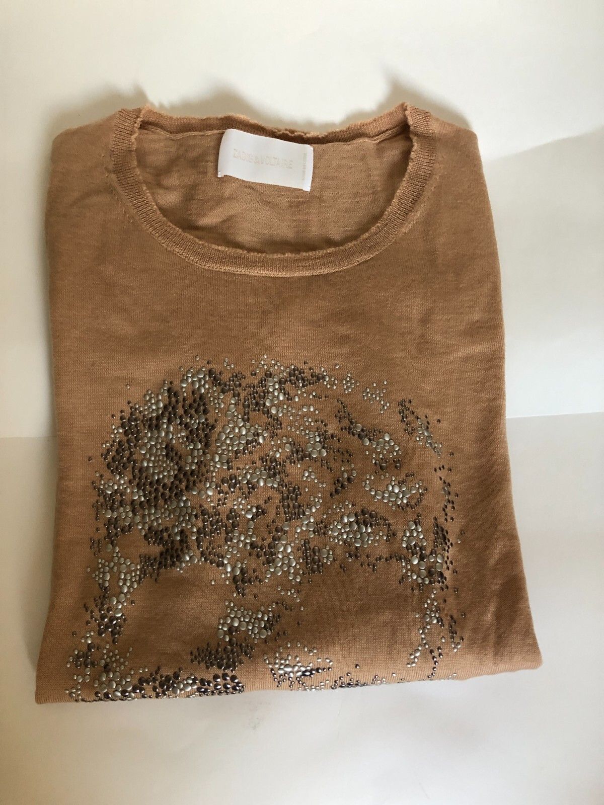 Zadig & Voltaire Zadig & Voltaire Camel Metal Sculp L Wool Sweater Size L / US 10 / IT 46 - 2 Thumbnail
