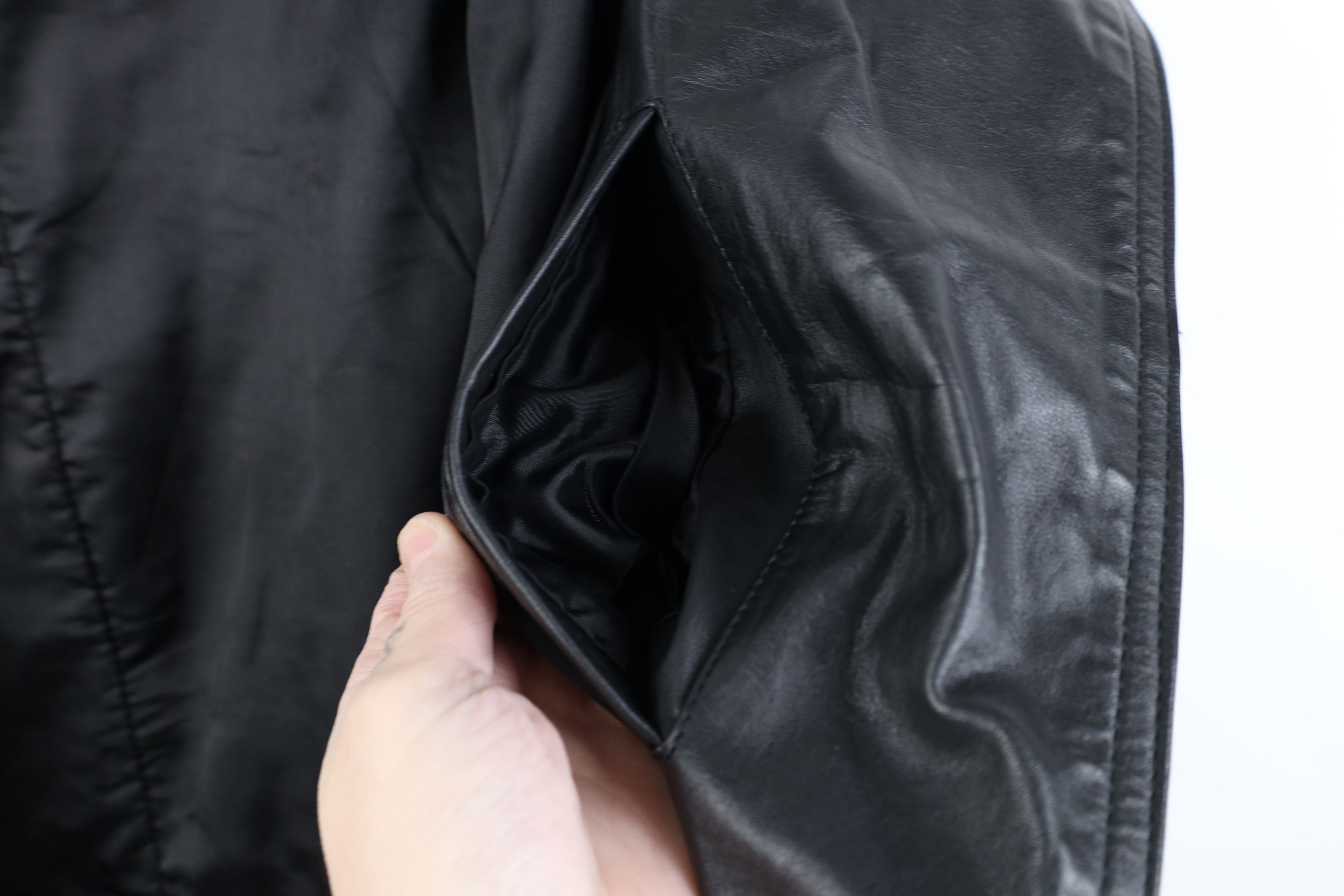 Vintage Vintage 70s Streetwear Breasted Leather Belted Trench Coat Size US XXL / EU 58 / 5 - 11 Thumbnail
