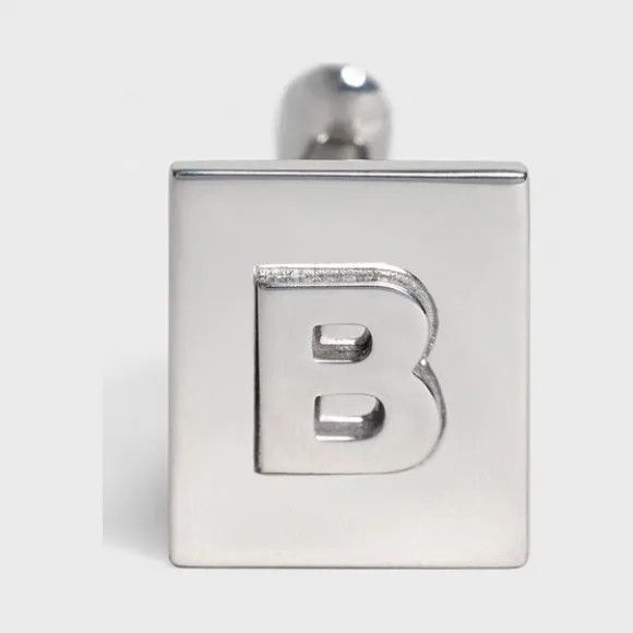 Celine o1bcso1str1024 Size: OS / Alphabet B Cufflink in Silver Size ONE SIZE - 1 Preview