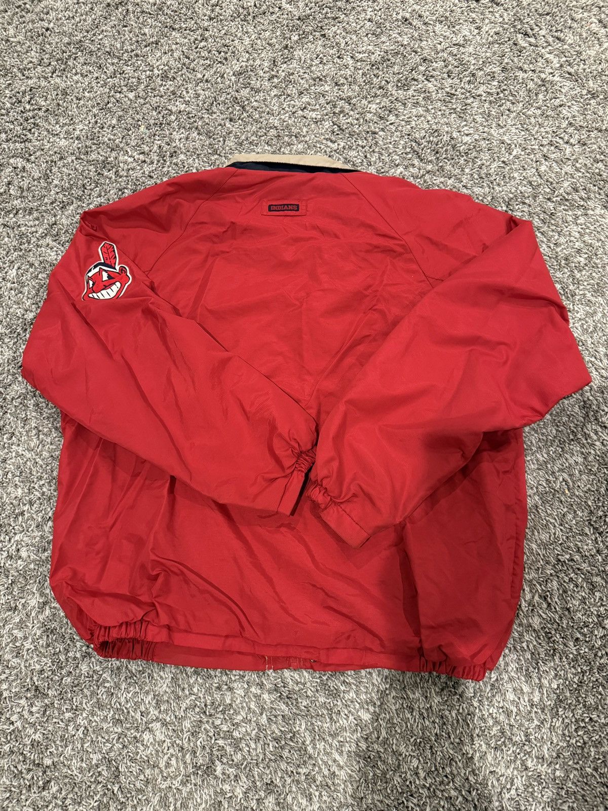 MLB 90s Cleveland Indians chief wahoo jacket Size US L / EU 52-54 / 3 - 3 Thumbnail