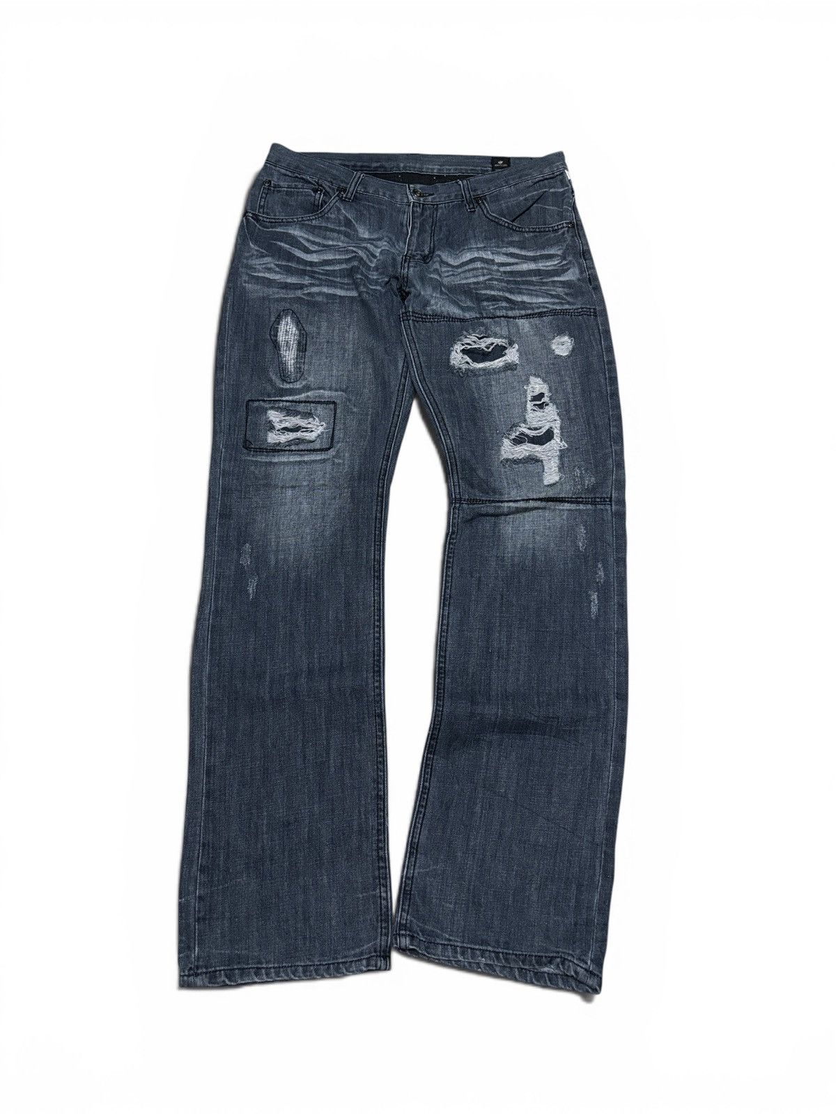 semanticdesign Semanticdesign Distressed Acid Wash Punk Denim Size US 33 - 1 Thumbnail