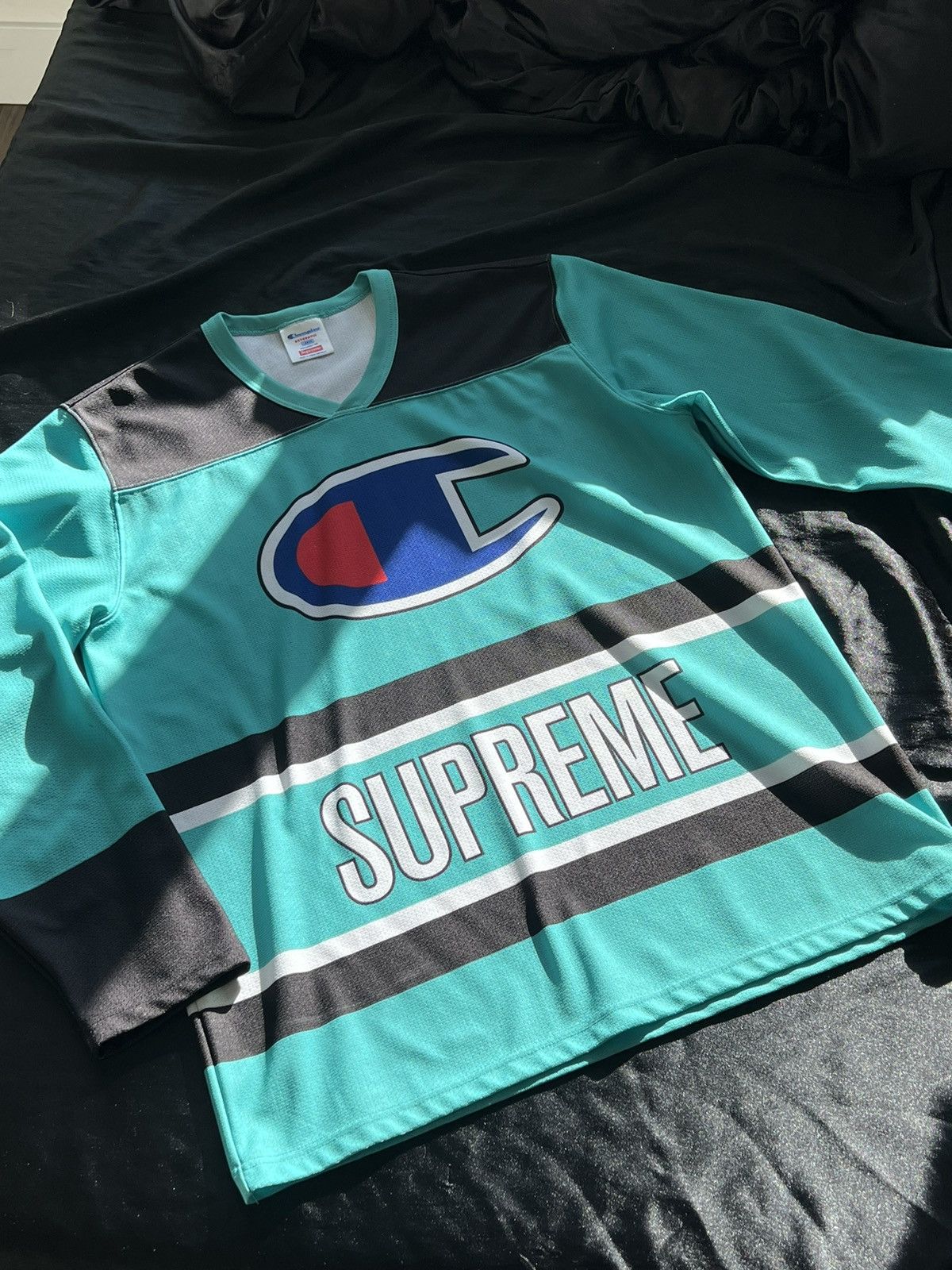 Supreme X Champion 2014 Hockey Jersey 2024 in Teal Size Small