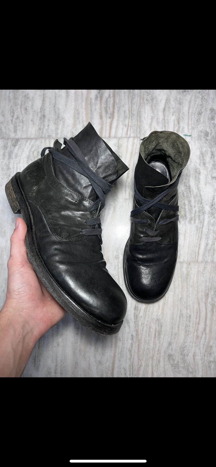 Ann Demeulemeester 90s leather boot / derby