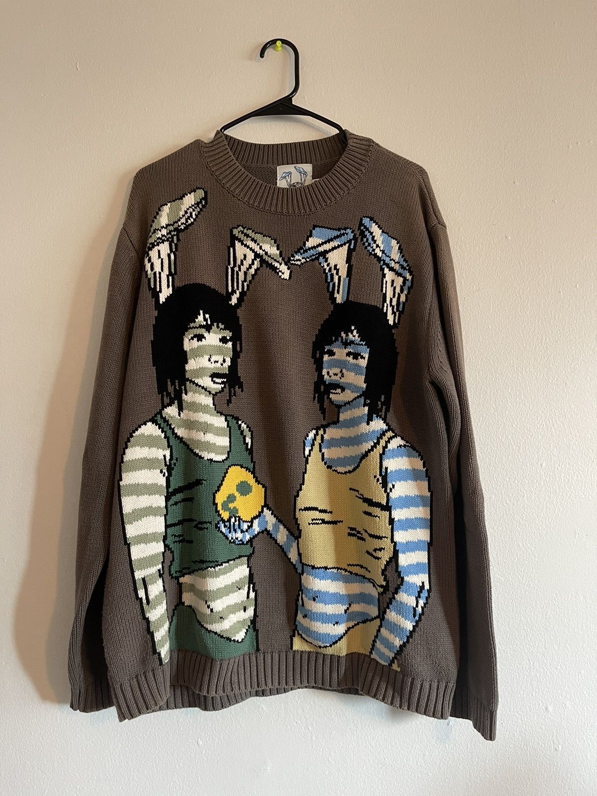image of Gleb Kostin Solutions x Indigo Gleb Solutions X Indigou Knit Sweater in Brown, Men's (Size Large)