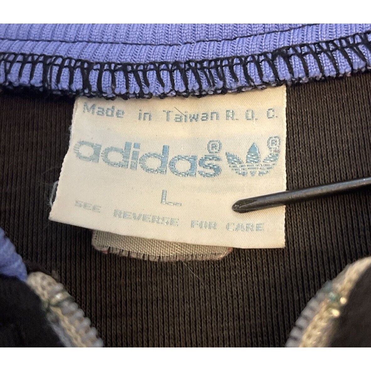 Adidas Vintage 80s Large Adidas ATP RUN DMC Hip Hop Trefoil Full Zi Size US L / EU 52-54 / 3 - 6 Thumbnail
